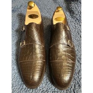 Edward Green Crocodile Westminster in Mahogany - 11 UK/11.5 US